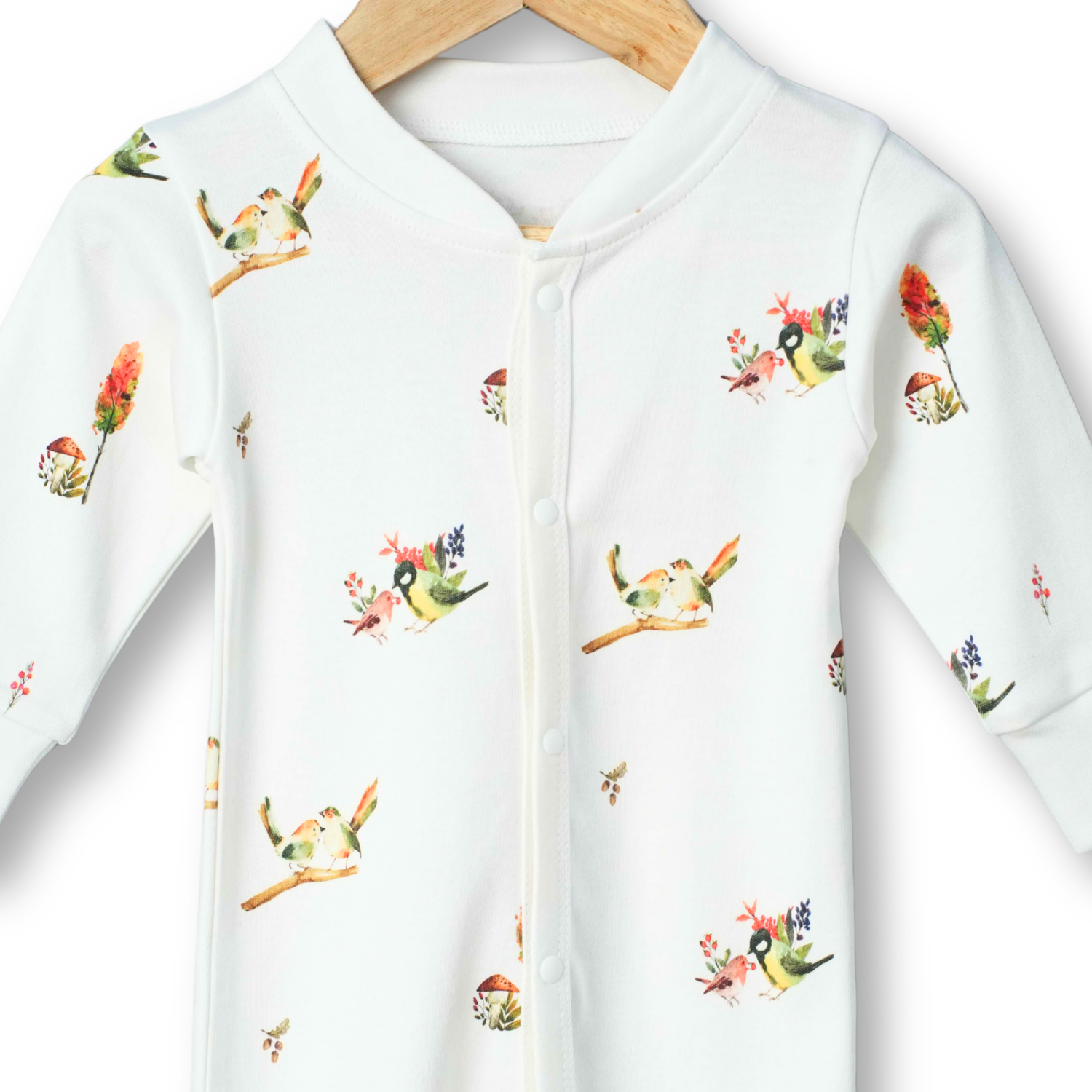 Organic Cotton Footed Onesie - Nature's Melody