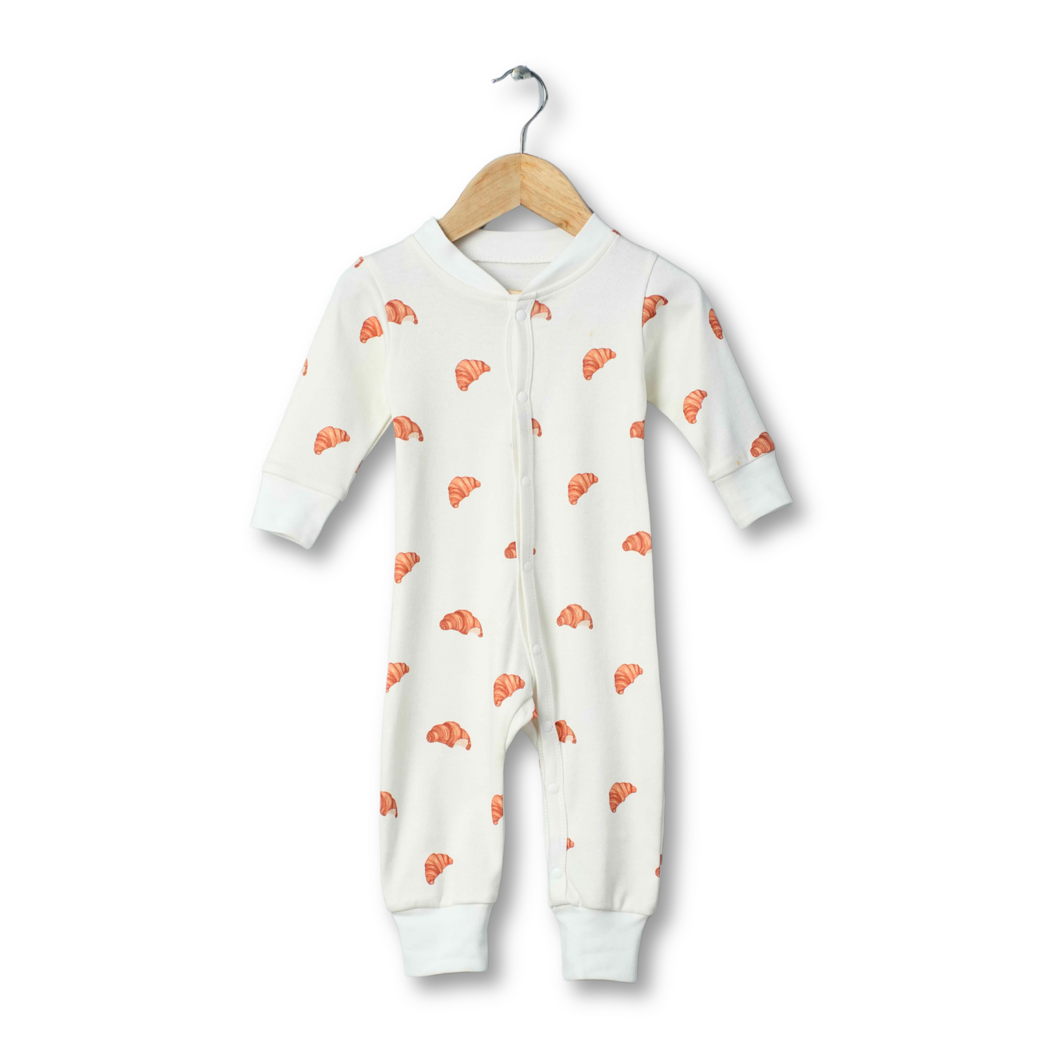 Organic Cotton Classic Romper - Croissant Candy