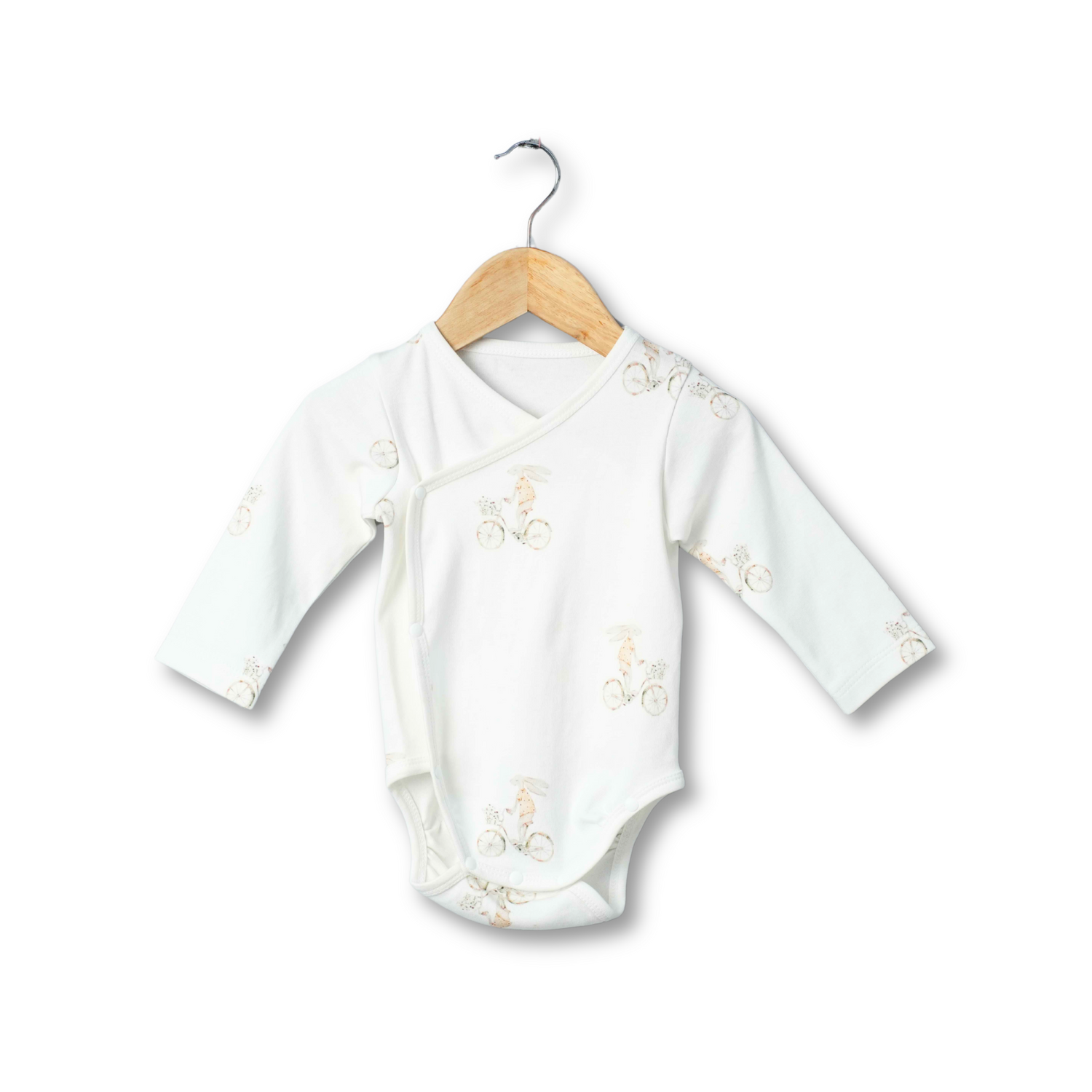 Organic Cotton Kimono Romper - Bunny Bloom