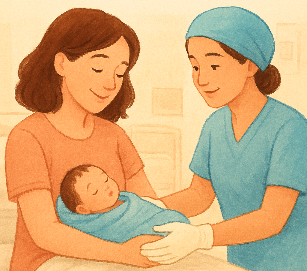 Immediate care of newborn baby