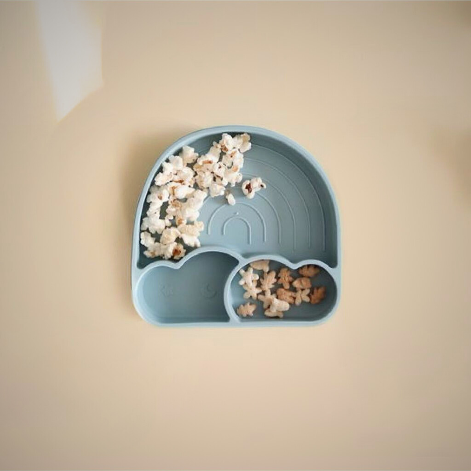 Silicone Rainbow Plate With Lid