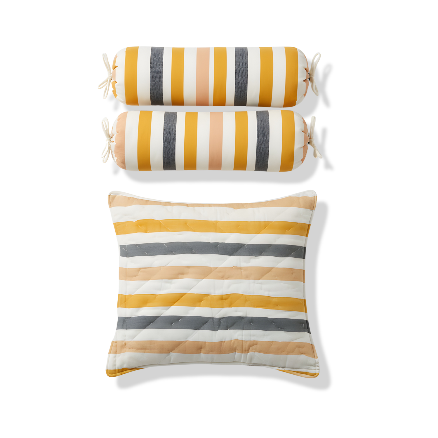 Soft Rainbow Pillow & Bolster Set