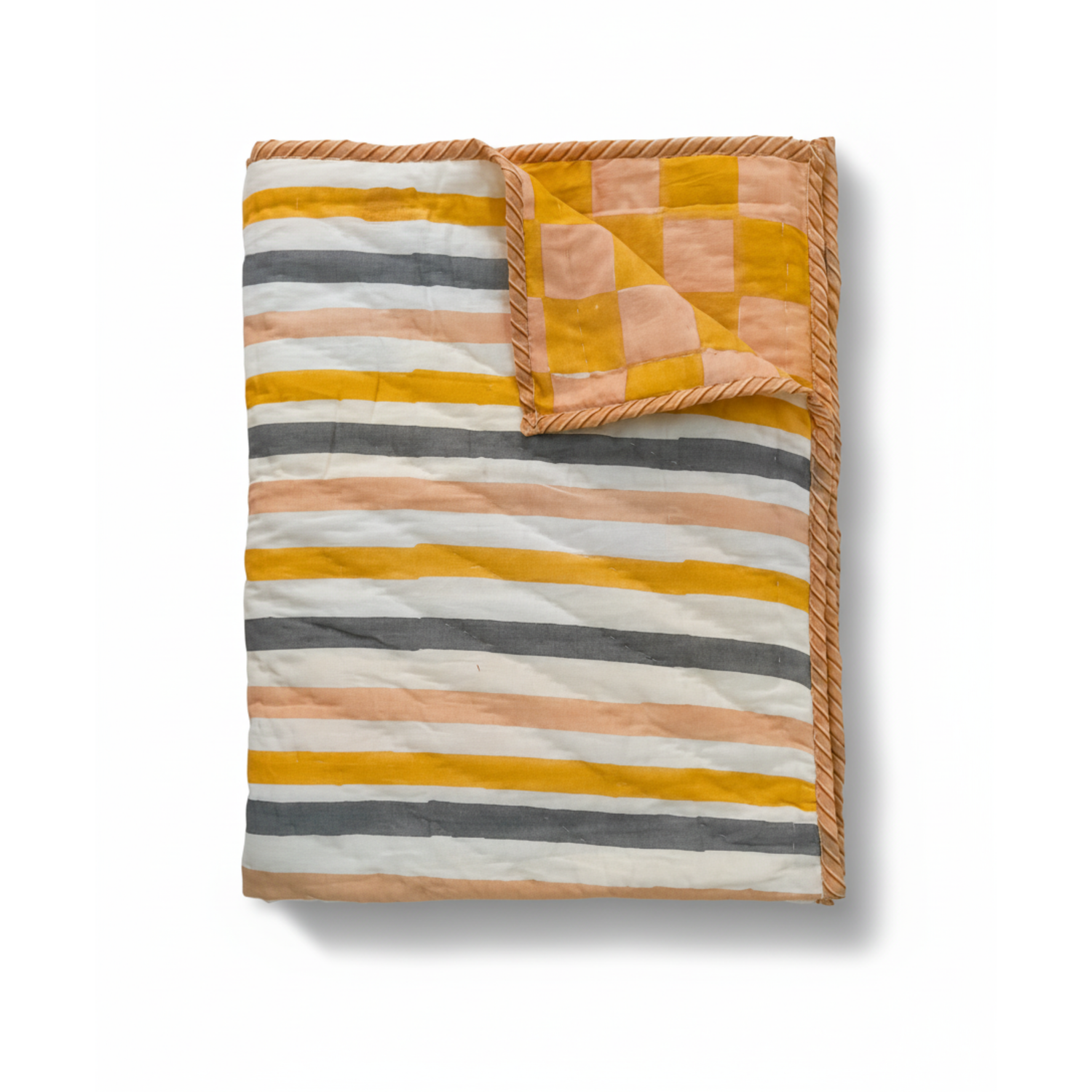 Soft Rainbow Mulmul Quilt