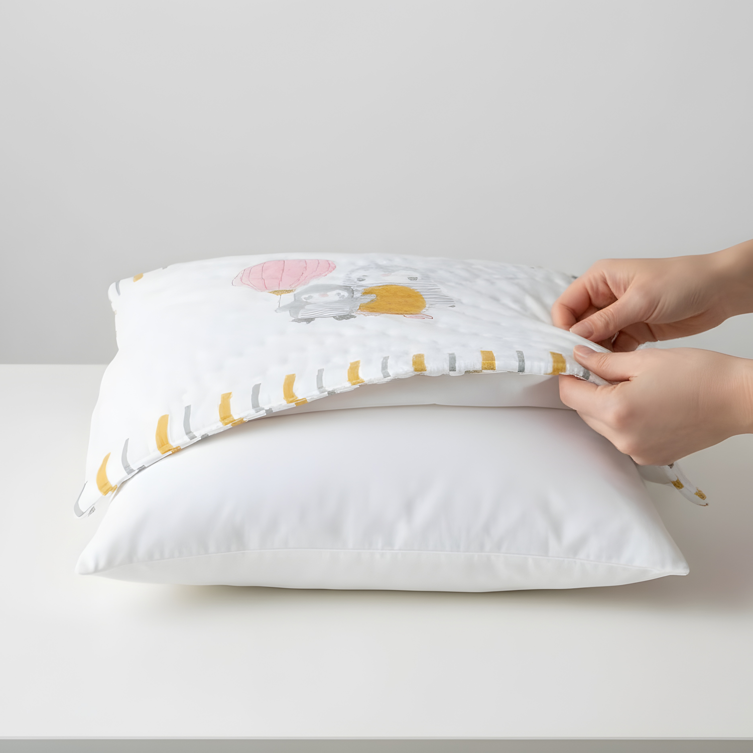 Penguin Party Mulmul Mini Cot Set