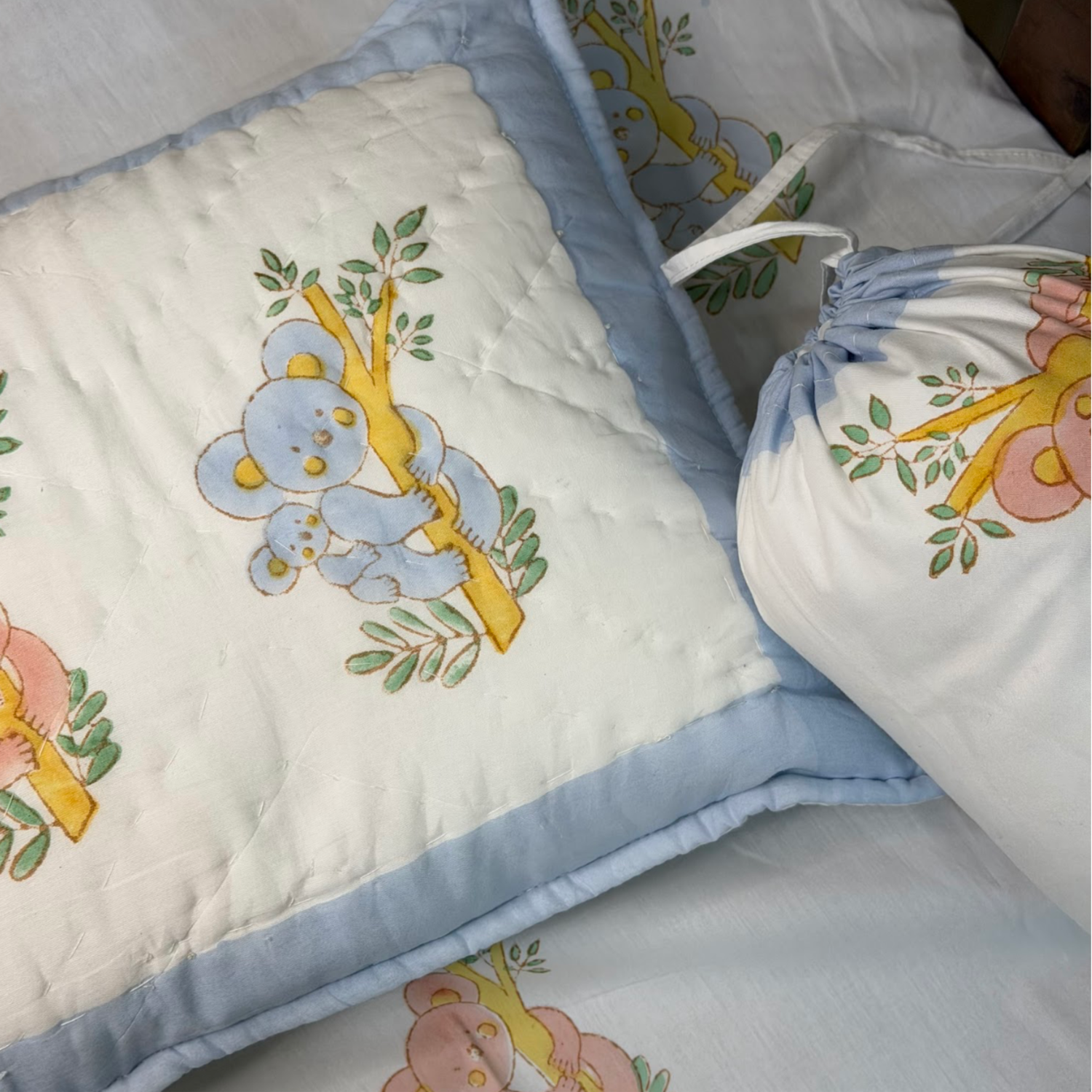 3-Pc Pillow & Bolster Set - Koala