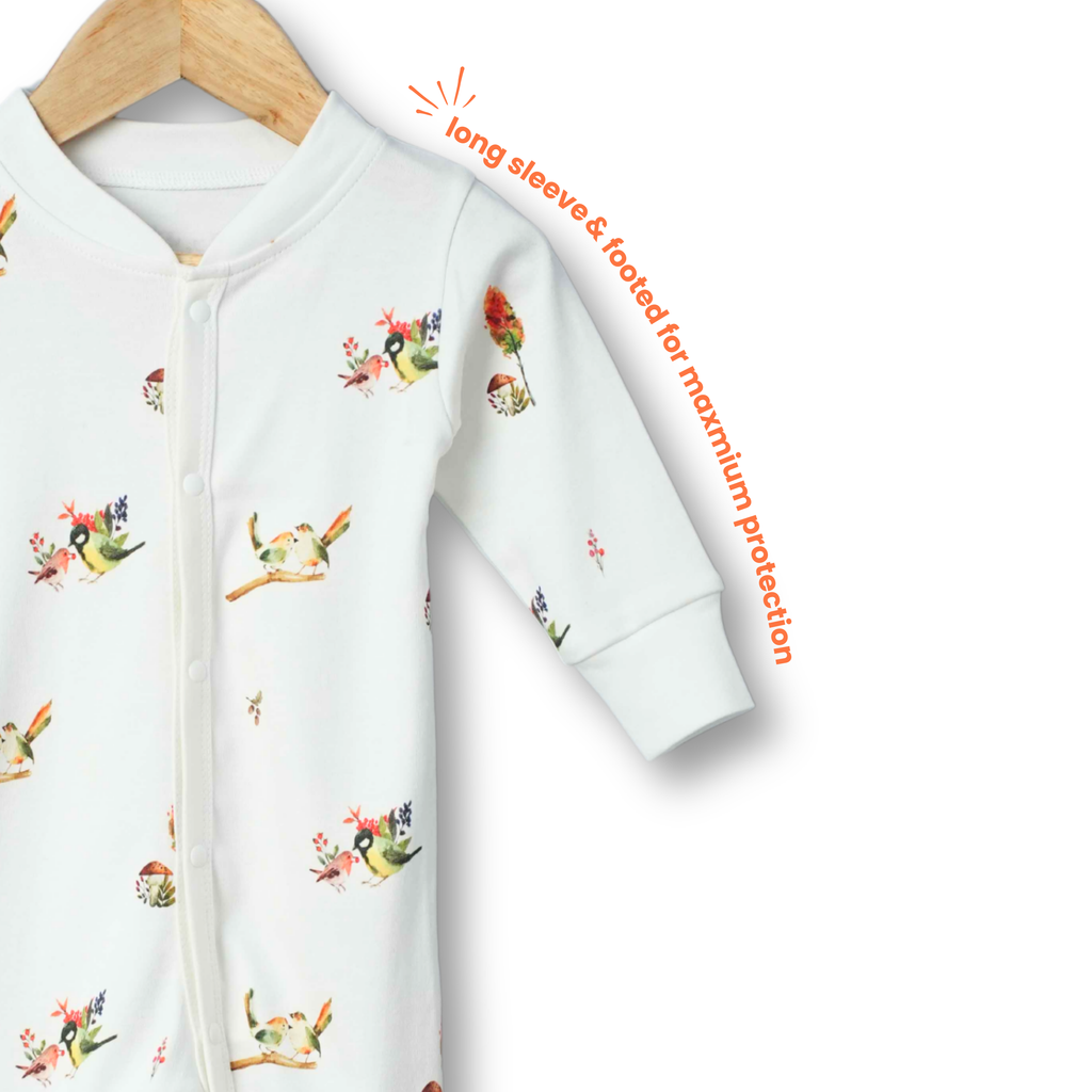 Organic Cotton Footed Onesie - Nature's Melody