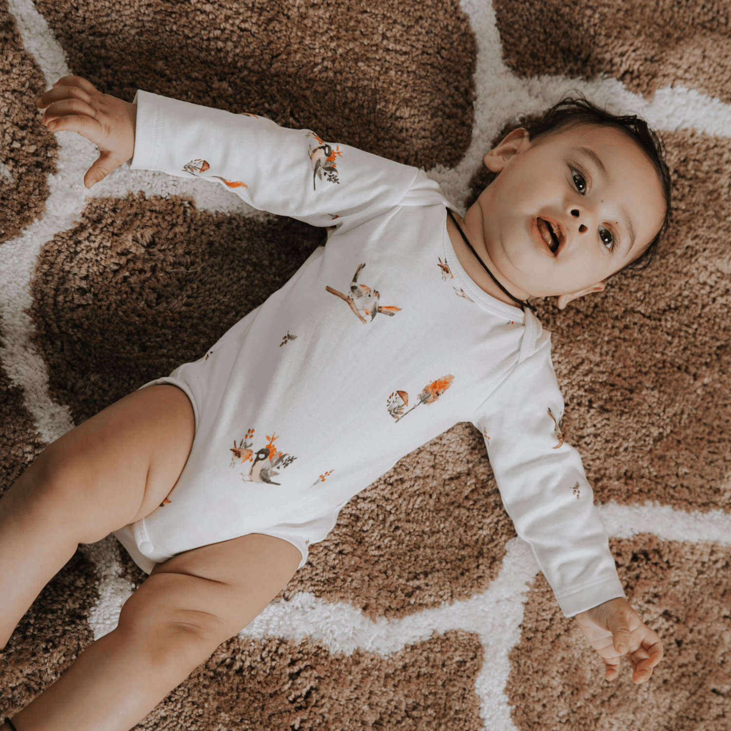 Organic Cotton Long Sleeve Bodysuit - Nature's Melody