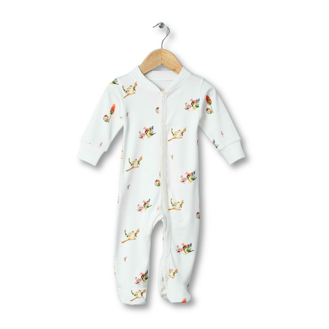 Organic Cotton Footed Onesie - Nature's Melody