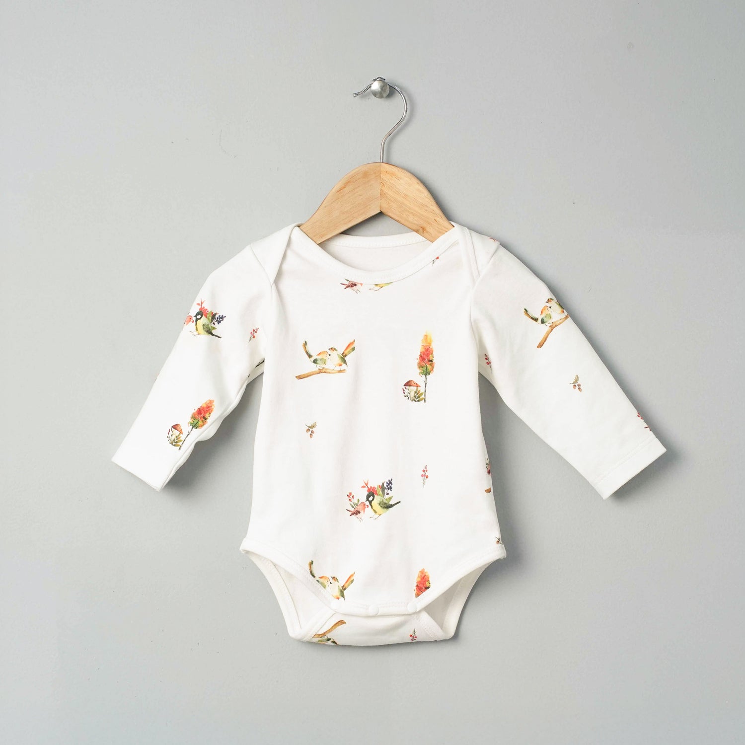 Organic Cotton Long Sleeve Bodysuit - Nature's Melody